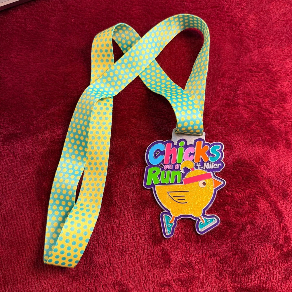 Gone For A Run Virtual Race Series Chicks on a Run 4-Miler Finisher Medal Ribbon